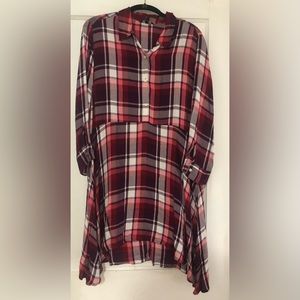 Express plaid dress with high low sides